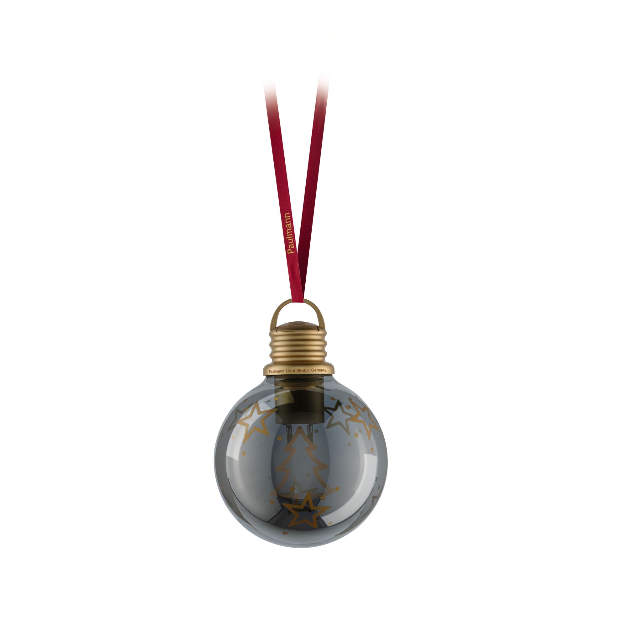 Batterijlamp Kerstbal Tree Bruin, Goud 100mm 2200K