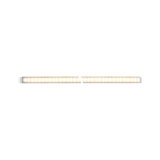 Long LED light strip with warm white light and transparent casing for modern lighting solutions.
