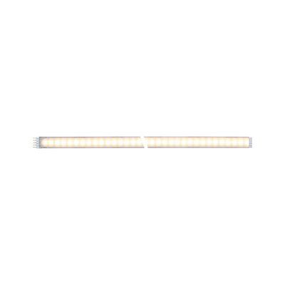 Lange LED-lichtstrip met warm wit licht en transparante behuizing voor moderne verlichting.