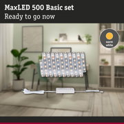 MaxLED 500 Basic set with warm white LED strips and power supply for versatile room lighting