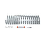 Flexible LED-Lichtleiste mit Netzteil in Weiß und Orange, energiesparende Beleuchtungslösung
