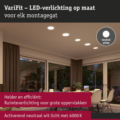 VariFit LED-inbouwspots in neutraal wit 4000K voor efficiënte verlichting van grote ruimtes