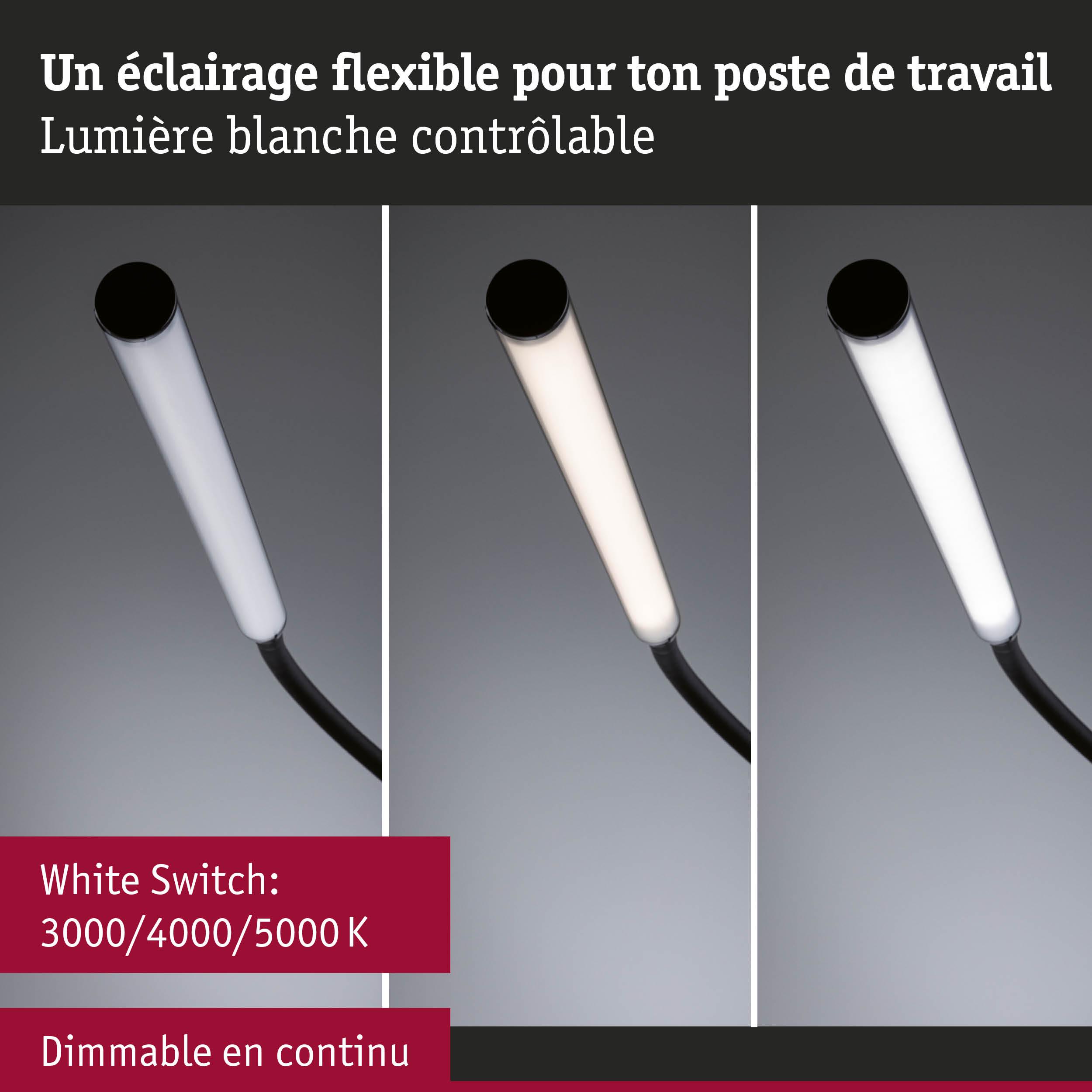 Éclairage LED flexible avec température de lumière blanche réglable de 3000 à 5000K pour bureau
