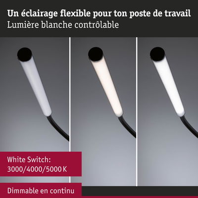 Éclairage LED flexible avec température de lumière blanche réglable de 3000 à 5000K pour bureau