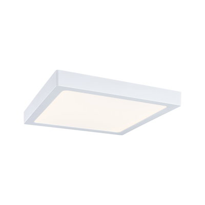 Square white LED ceiling light with matte diffuser for modern room lighting