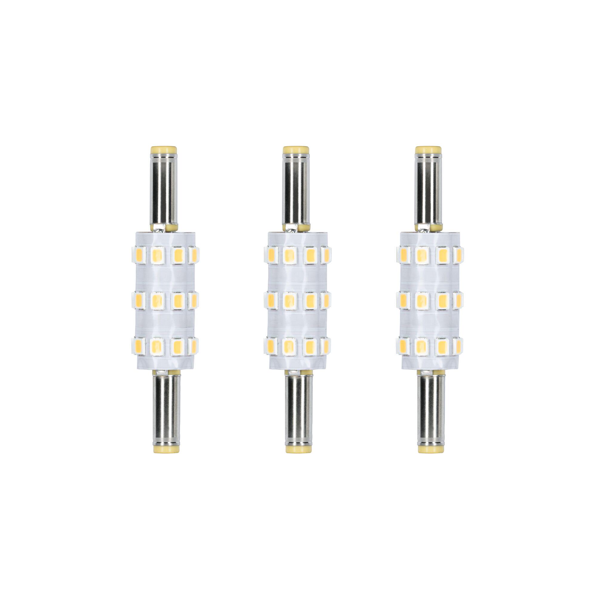 Solar LED plug-in socket Taina replacement light bulb 3-piece set 4000K 60lm Three LED bulbs with clear plastic and yellow diodes for energy-saving lighting solutions