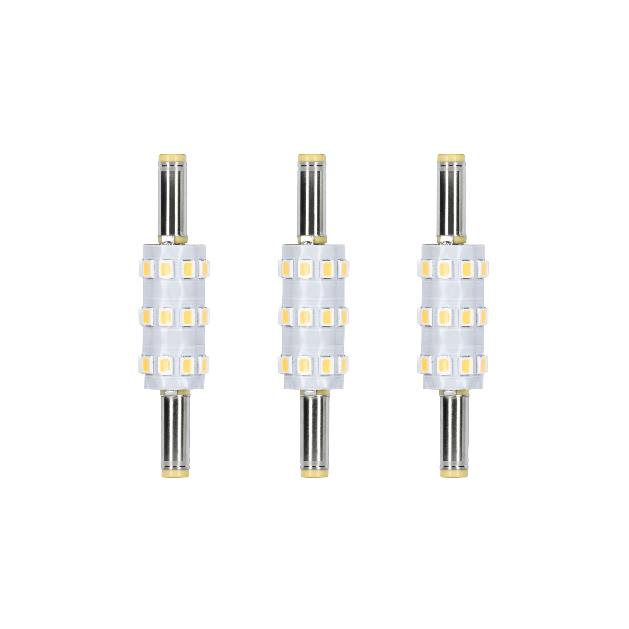Solar LED plug-in socket Taina replacement light bulb 3-piece set 4000K 60lm Three LED bulbs with clear plastic and yellow diodes for energy-saving lighting solutions
