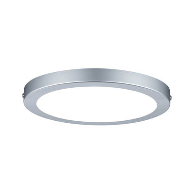 Panneau LED de plafond rond en aluminium argenté avec lumière blanche pour éclairage moderne