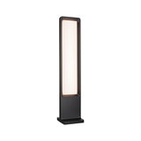 Lampe extérieure LED noire au design rectangulaire avec lumière blanc chaud pour jardin et terrasse