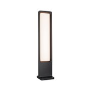 Schwarze LED-Außenleuchte mit rechteckigem Design und warmweißem Licht für Garten und Terrasse