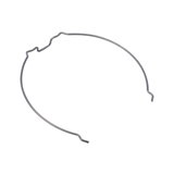 Thin grey metal clip with bent ends for lighting accessories and lamp mounting