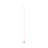 Rode kabel met zwarte connector en zilveren metalen fitting voor LED-verlichtingssystemen