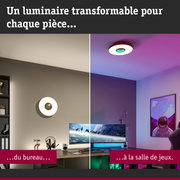 Luminaire mural et plafond rond blanc et or pour bureau et salle de jeux