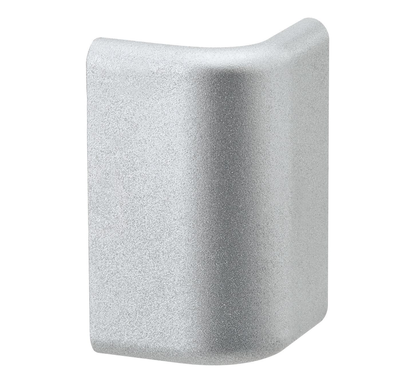 Applique d'angle en aluminium argenté à finition mate pour éclairage LED moderne