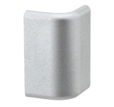 Applique d'angle en aluminium argenté à finition mate pour éclairage LED moderne