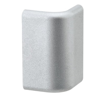Zilverkleurige metalen hoekbeugel met matte afwerking voor meubels of constructies