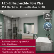 LED-Einbauleuchte Nova Plus dimmbar mit GU10 LED-Reflektor, IP65 für Badezimmer und Außenbereich