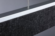 Panneau acoustique rectangulaire noir moderne avec cadre en aluminium et câble de suspension