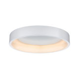 Plafonnier LED rond blanc avec lumière blanc chaud et design moderne pour espaces de vie
