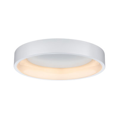 Round white LED ceiling light with warm white glow and modern design for living spaces