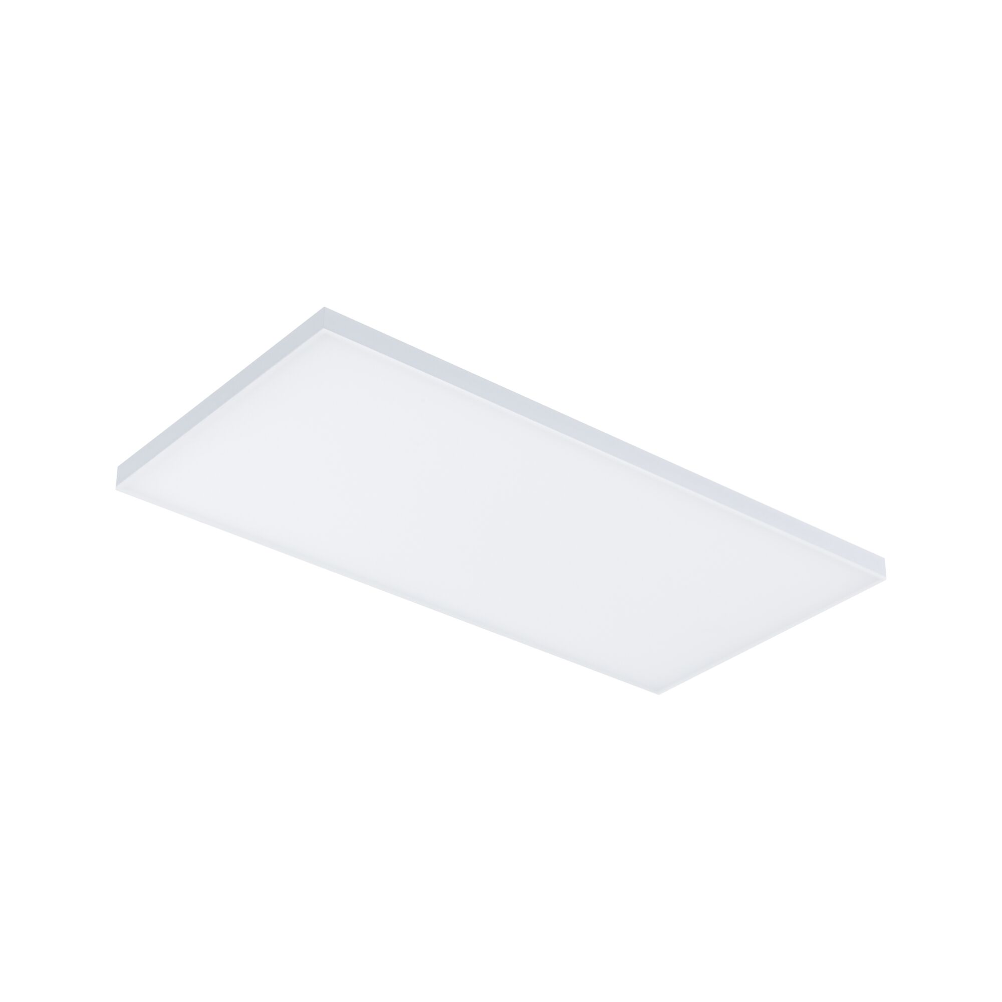 Rechteckige weiße LED-Deckenleuchte mit flachem Design aus Kunststoff für moderne Innenräume
