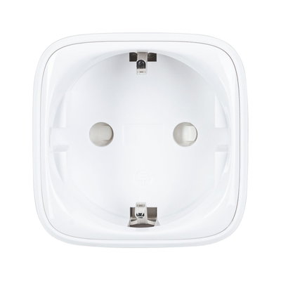 Prise blanche en plastique avec terre pour connexion électrique sécurisée à domicile