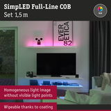 SimLED Full-Line COB 1.5m RGB LED strip light for smooth, colorful ambient lighting in living rooms