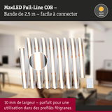 Bande LED MaxLED Full-Line COB 2,5 m blanc chaud, 10 mm de large pour profils fins
