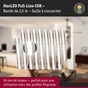 Bande LED MaxLED Full-Line COB 2,5 m en blanc chaud, bande flexible en aluminium pour profils fins