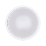 Round white LED ceiling light with matte surface for energy-efficient room lighting