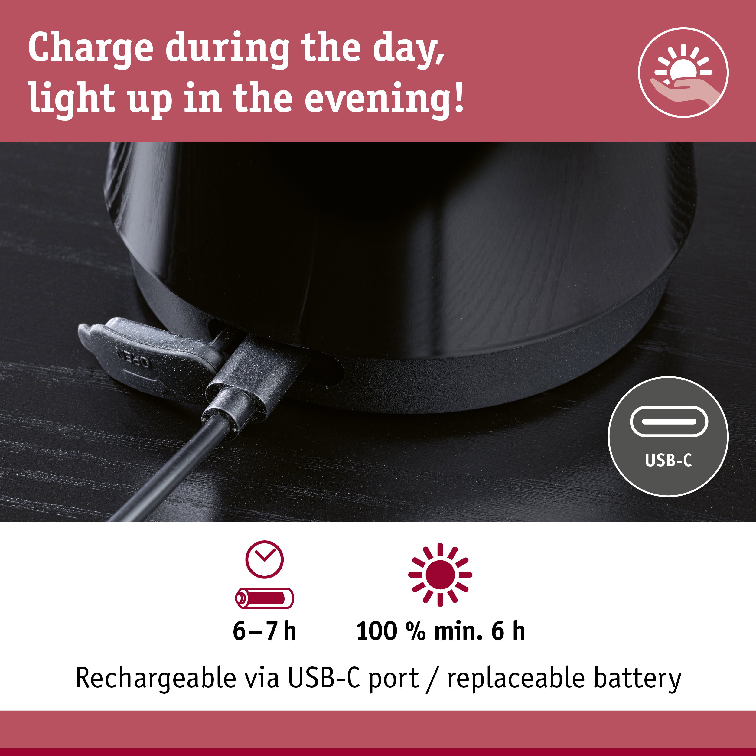 Black USB-C charger with replaceable battery for efficient and sustainable device charging
