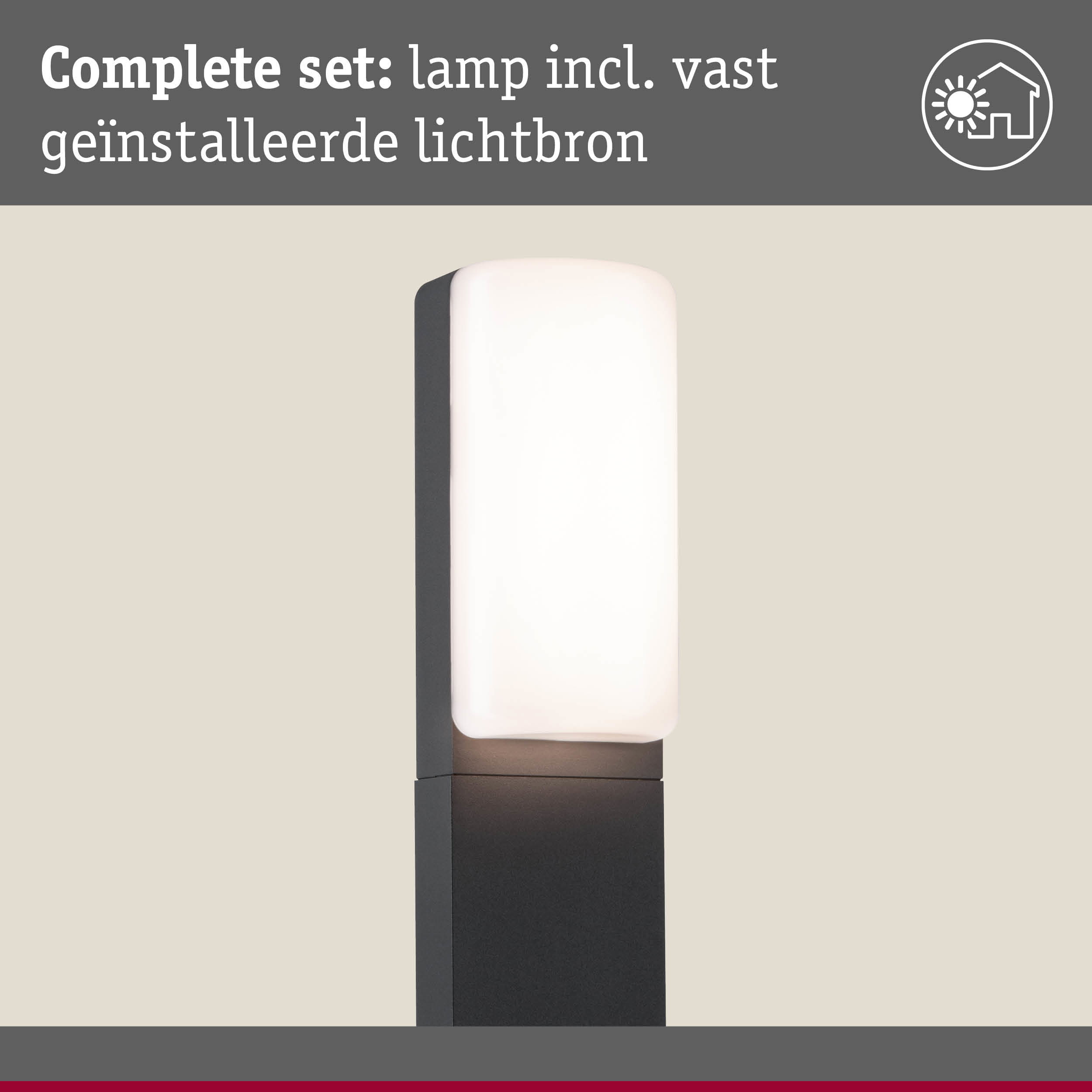 Moderne zwarte buitenwandlamp met witte diffuser voor tuinverlichting en buitengebruik