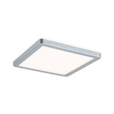 Square LED ceiling light with silver aluminum frame for modern room lighting