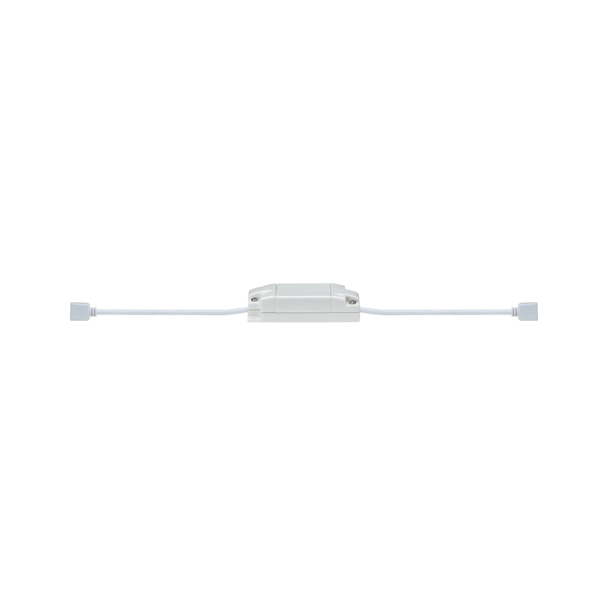Witte LED-connector met kabels voor flexibele binnenverlichtingsinstallaties