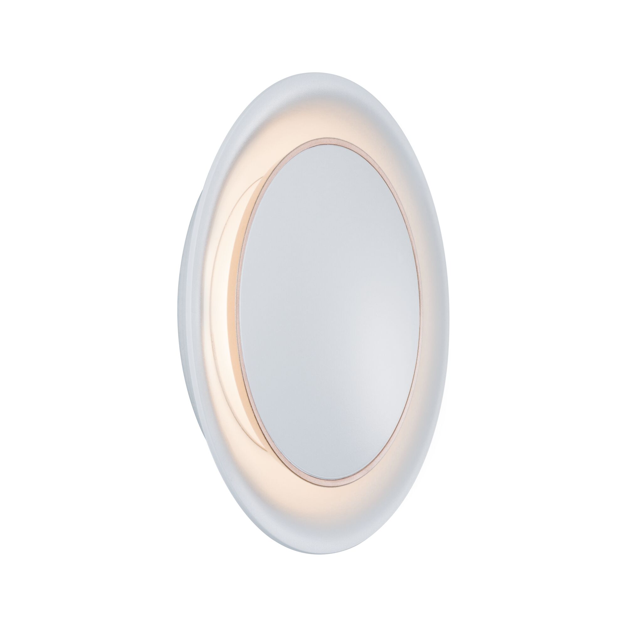 LED-wandinbouwlamp Neordic rond 123mm 2W 30lm 230V 2700K Wit mat Ronde LED-wandlamp met witte kunststof behuizing en warm wit licht voor moderne interieurs