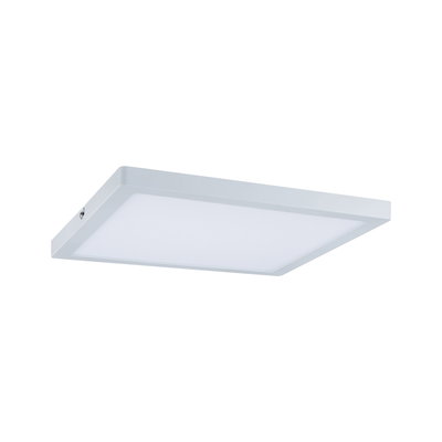 Flat square white LED ceiling panel with aluminum frame for modern room lighting solutions