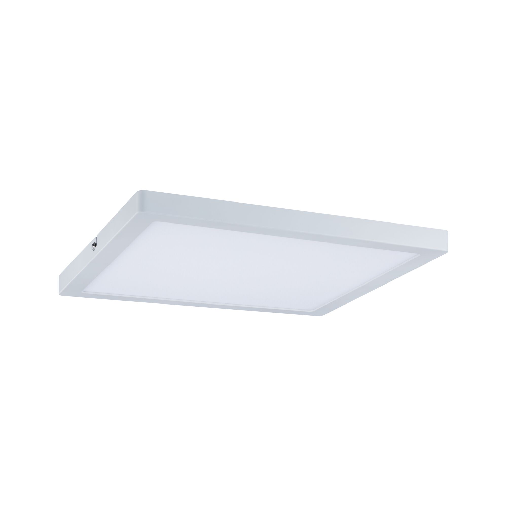 Flaches quadratisches LED-Deckenpanel in Weiß mit Aluminiumrahmen für moderne Raumbeleuchtung