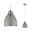 Neordic Pendant luminaire Hilla E27 max. 40W Brushed iron dimmable Metal