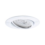 White metal recessed spotlight with clear glass and LED light for modern indoor lighting