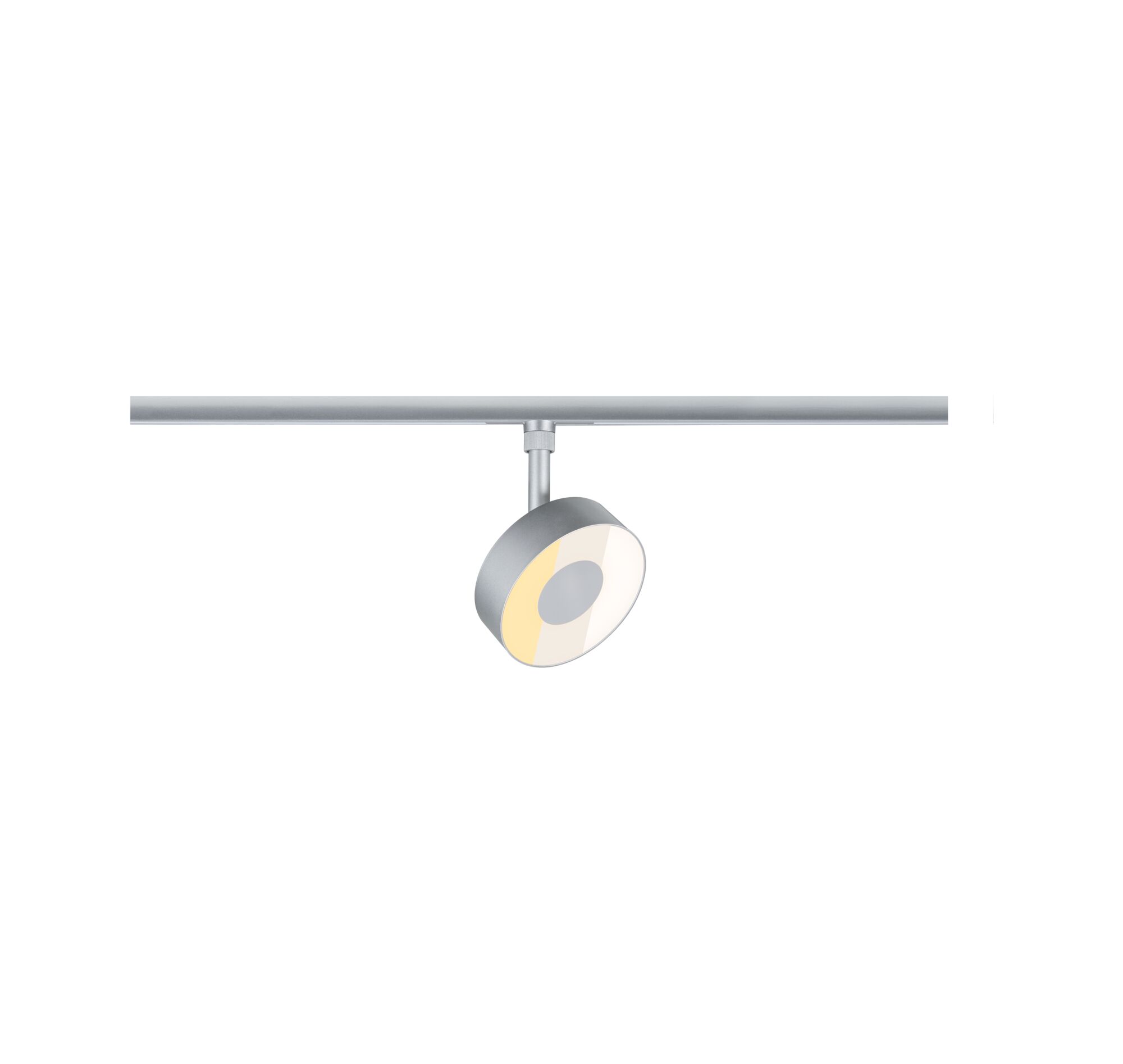 URail Schienenspot Circle 220lm 5W 2700 - 4000K dimmbar 230V Chrom matt Moderner LED-Spot aus silbernem Metall an Schienensystem für flexible Beleuchtung