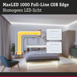 MaxLED 1000 Full-Line COB Edge LED-hoekmodule in grijs met warm wit licht voor gelijkmatige verlichting