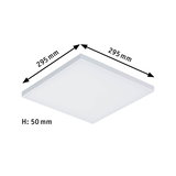 Quadratische weiße LED-Deckenleuchte mit 295 mm Kantenlänge und 50 mm Höhe für moderne Raumbeleuchtung