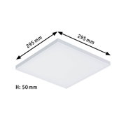 Quadratische weiße LED-Deckenleuchte mit 295 mm Kantenlänge und 50 mm Höhe für moderne Raumbeleuchtung