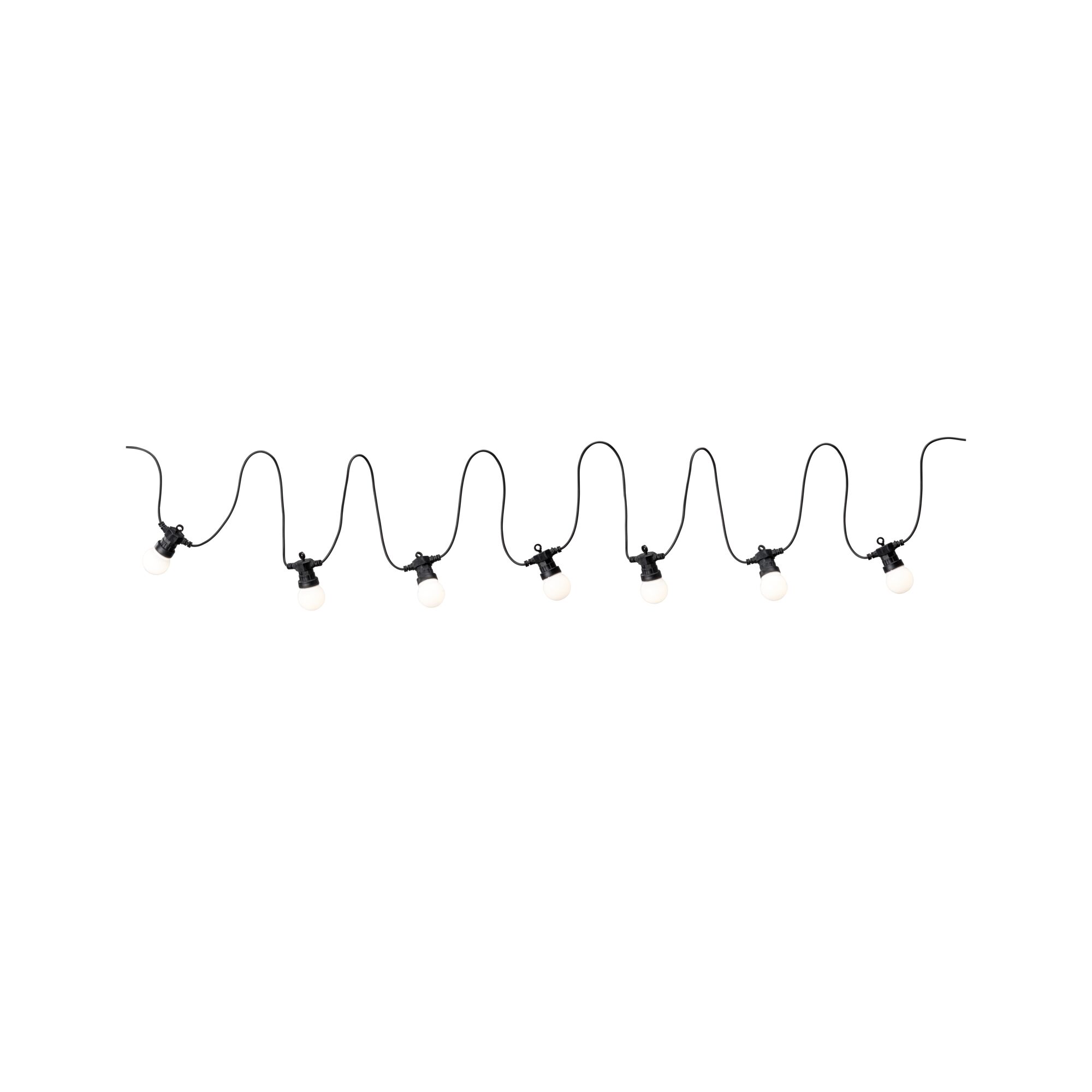 Plug & Shine LED-lichtketting Warm wit IP44 3000K 7x0,2W Wit Plug & Shine LED-lichtketting Warm wit IP44 3000K 7x0,2W Wit