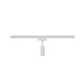White metal LED track spotlight with cylindrical design for modern indoor lighting solutions