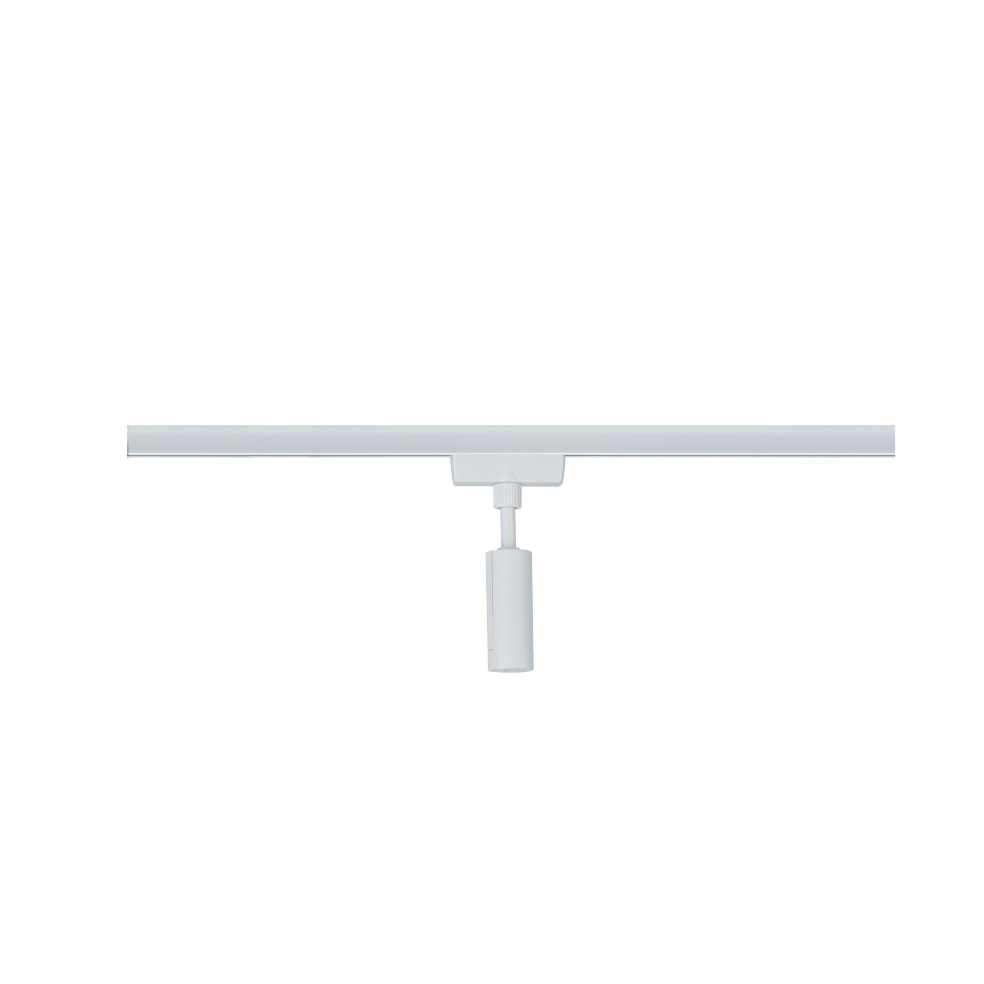 White metal LED track light with adjustable spotlight for modern indoor lighting solutions