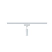 Weiße LED-Schienenleuchte aus Metall mit verstellbarem Strahler für moderne Innenbeleuchtung
