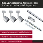 URail Startersset Cover zilver met verwisselbare lichtbron voor uniek verlichtingsontwerp