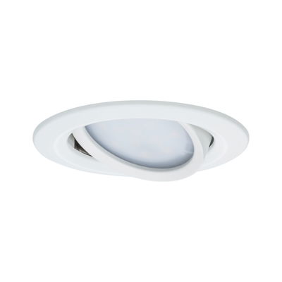 Spot encastré LED blanc en plastique avec tête orientable pour un éclairage flexible