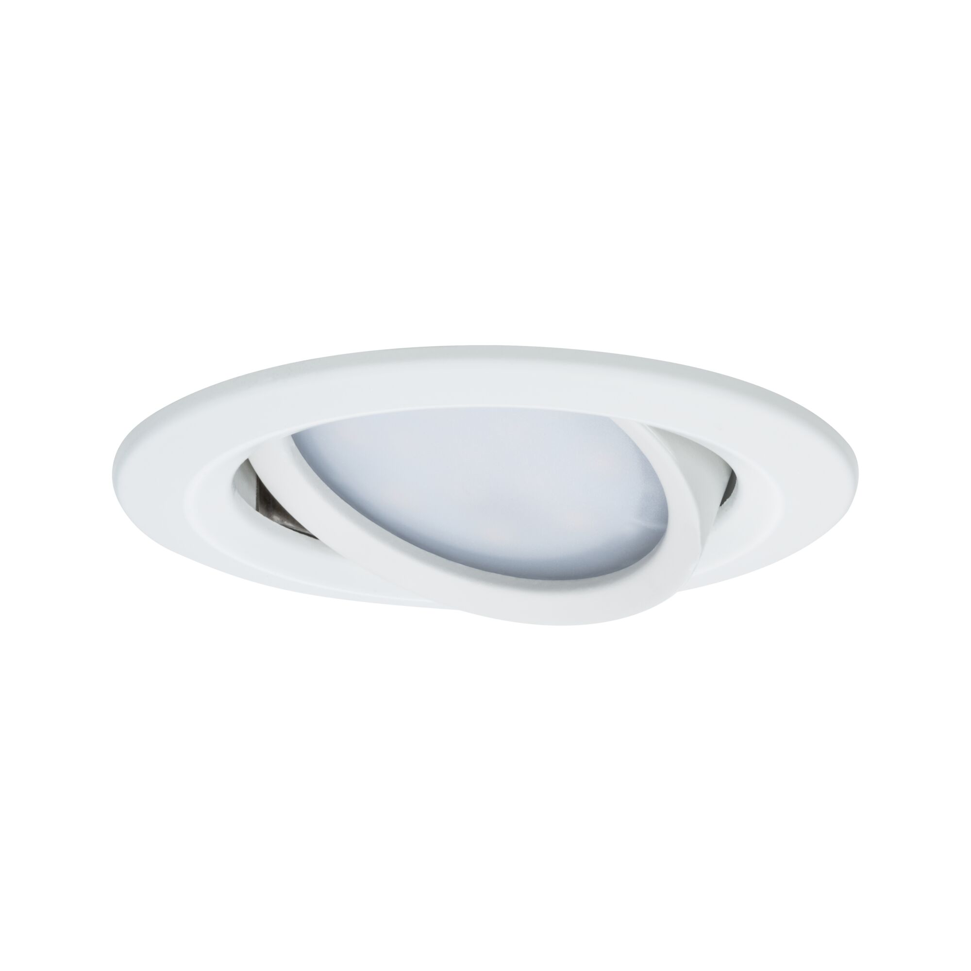 White LED recessed spotlight made of plastic with adjustable head for flexible lighting solutions